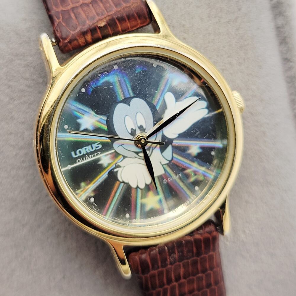 Disney Lorus Disney Hologram Watch Unisex Mickey Mouse V515-8A00 New Battery